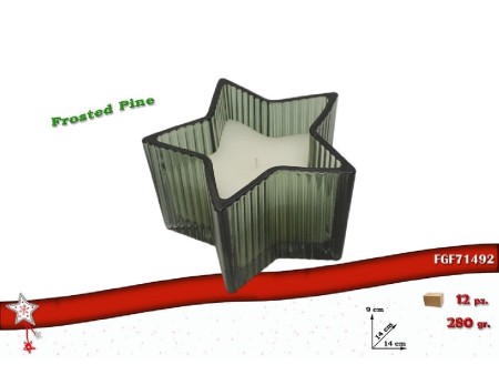FGF STELLA VERDE CON CANDELA PROFUMATA PINO SMERIGLIATO 280GR