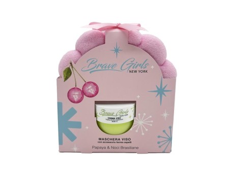 BRAVE GIRLS COFFRET CREMA VISO 70ML+FASCIA CAPELLI PAPAYA&NOCI BRASILI
