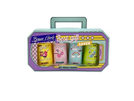 BRAVE GIRLS COFFRET RADIO S/G+SHAMPOO+BAGNOSCHIUMA+SCRUB CORPO