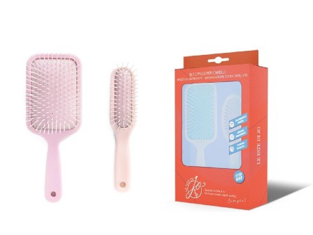 LE FATE DI JO COFF 2PZ SPAZZOLA RETTANGOLARE GRANDE+ALLUNGATA SLIM K52