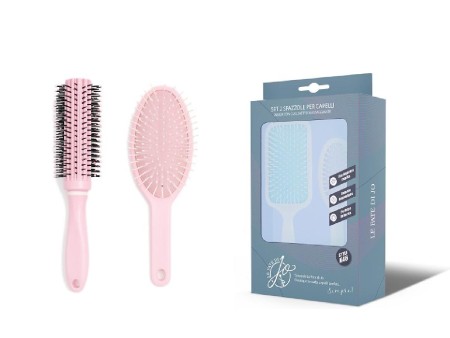 LE FATE DI JO COFF 2PZ SPAZZOLA ROTONDA STYLING+OVALE C/CUSCINETTO K48