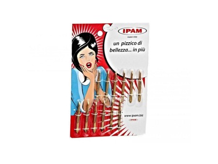 IPAM PINZETTA DORATA 90MM P/PIEGATA ASSORTITA PZ 12