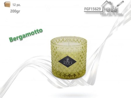 HOME FRAGRANCE CANDELA PROFUMATA IN VETRO OUD BERGAMOT 200GR
