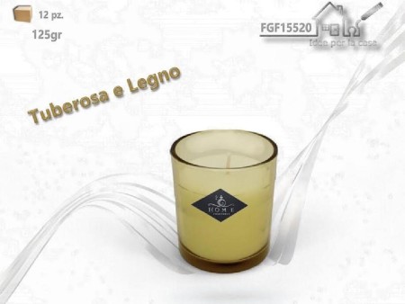 HOME FRAGRANCE CANDELA PROFUMATA TUBEROSE WHITE WOOD 125 GR