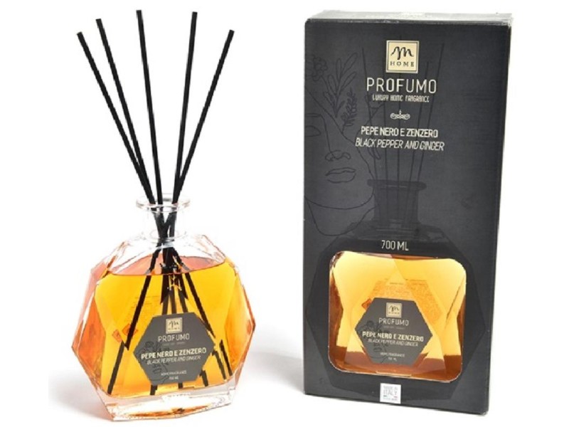 MERCURY PROFUMO DIFFUSORE BOTTIGLIA ESAGONALE 700ML PEPE NERO E ZENZER